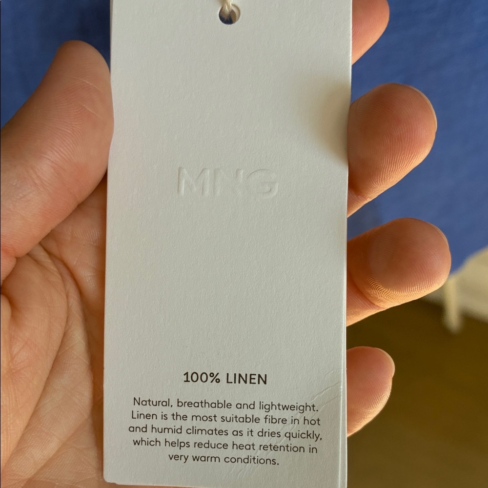 Mango White Linen Tag - Picture 2 of 4